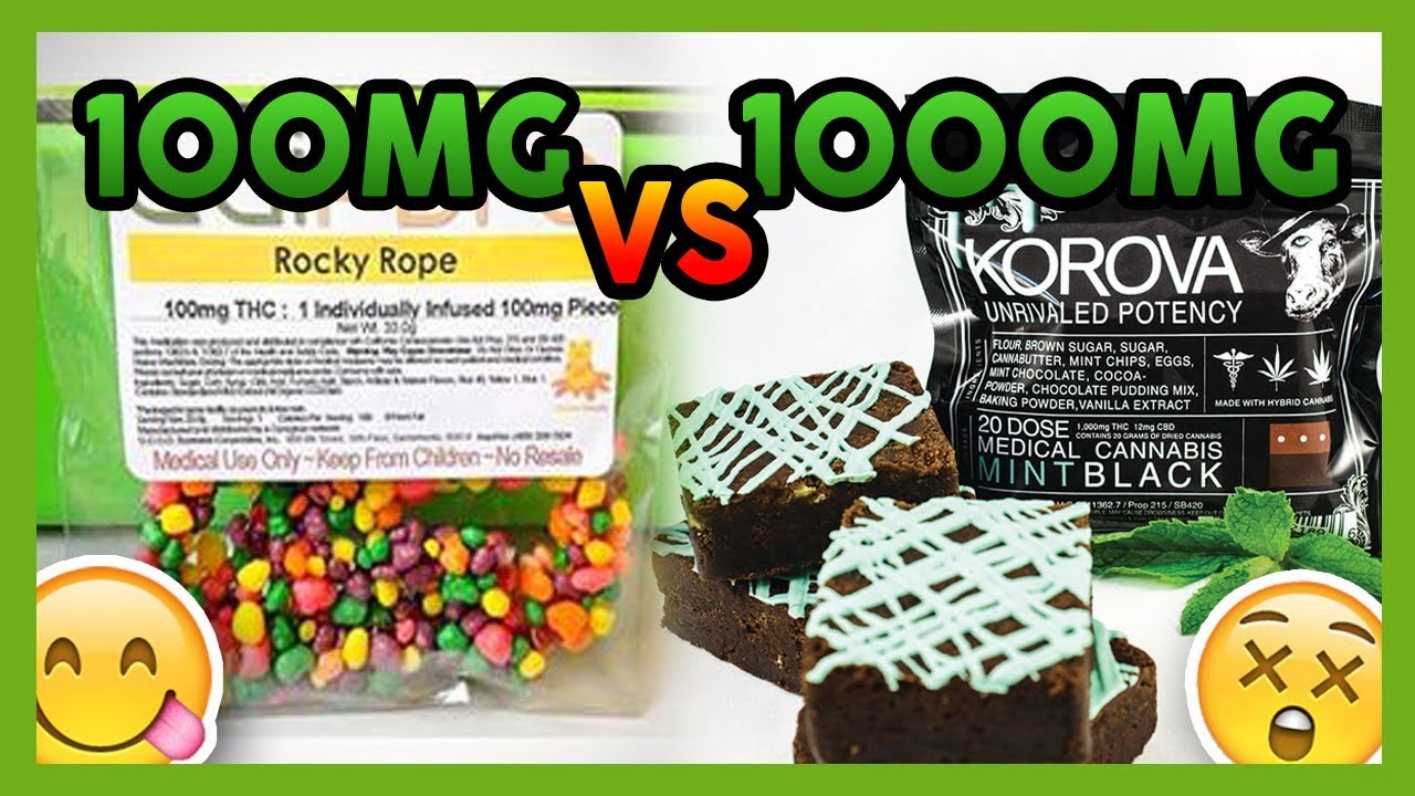 100mg VS 1000mg CHALLENGE - YouTube - Is 100 Mg Of Edibles A Lot