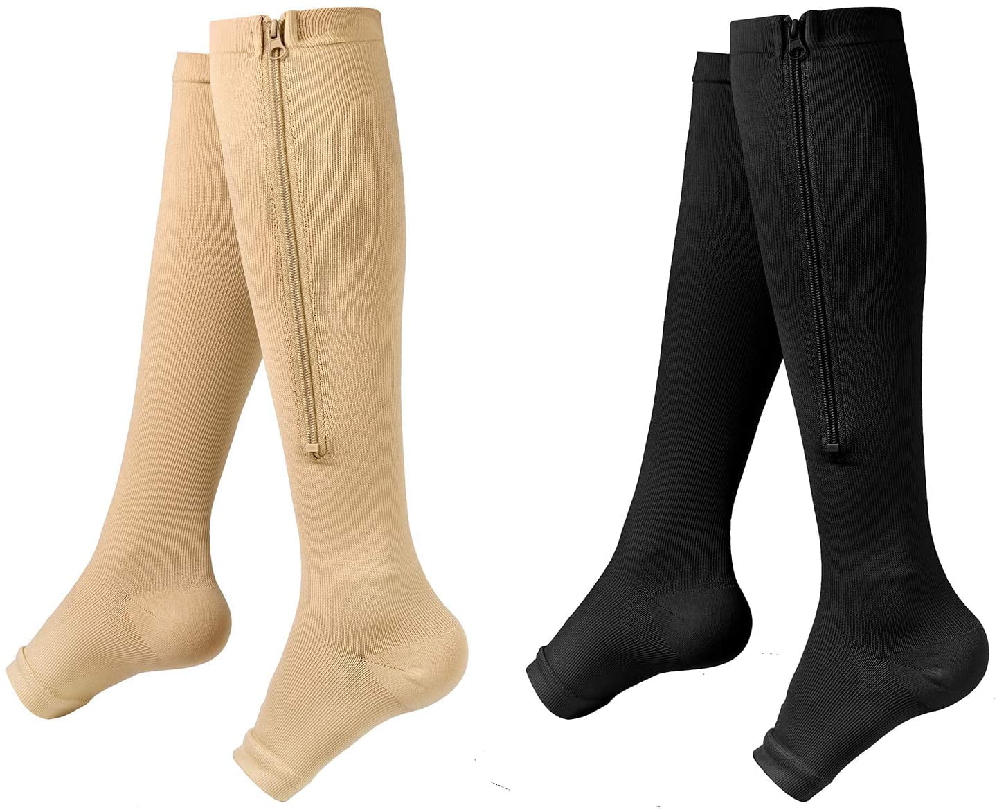 2 Pairs Zipper Compression Socks New Compression Zip Sox Socks Stretchy - Zip Code For Fuquay Varina Nc