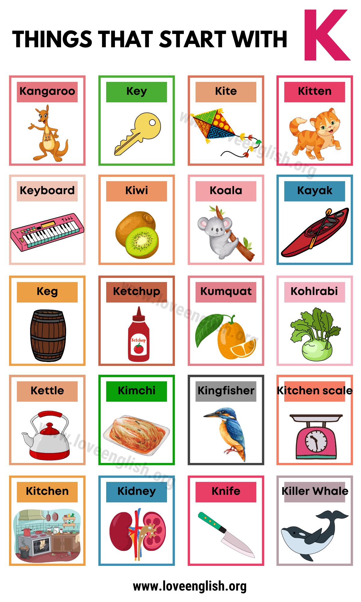 228 Things that Start with K in English - Love English - Things To Do In Sun Moon Lake