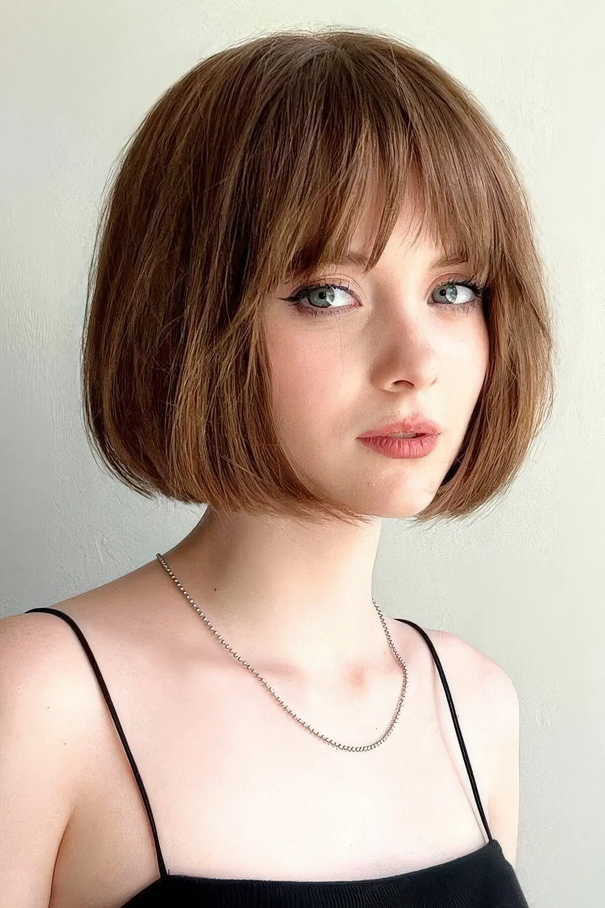 Bob Wig With Bangs Human Hair