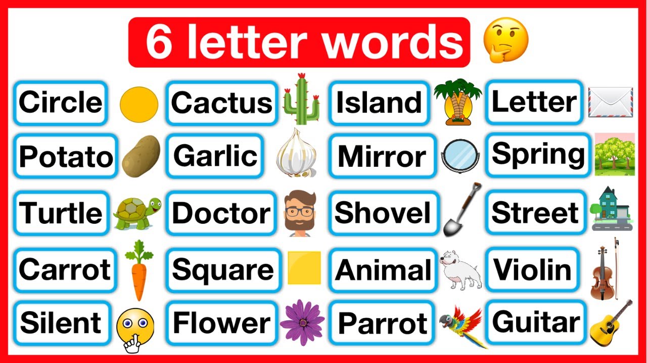 6 Letter Words List 🤔 | Phonics lesson | Reading Lesson | Learn with - Words That Contain G And X