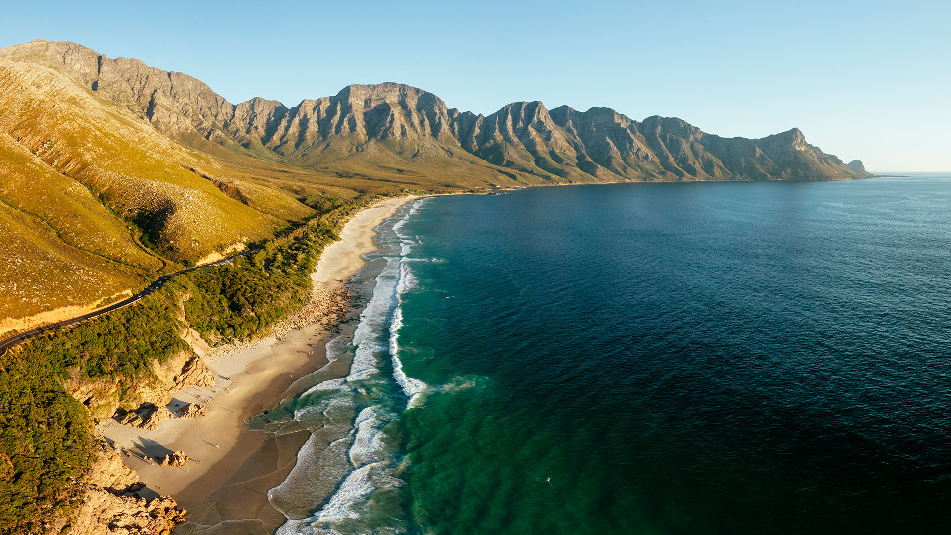 Aerial view of Kogel Bay beach, Western Cape, South Africa | Windows - Bay Area Foot Care San Jose