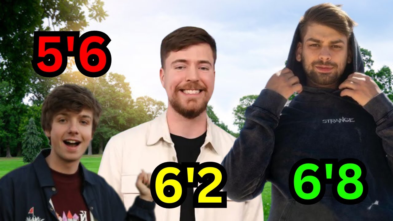 All Of MrBeast's Crew Height - YouTube - How Tall Is MrBeast? YouTuber’s Height Revealed