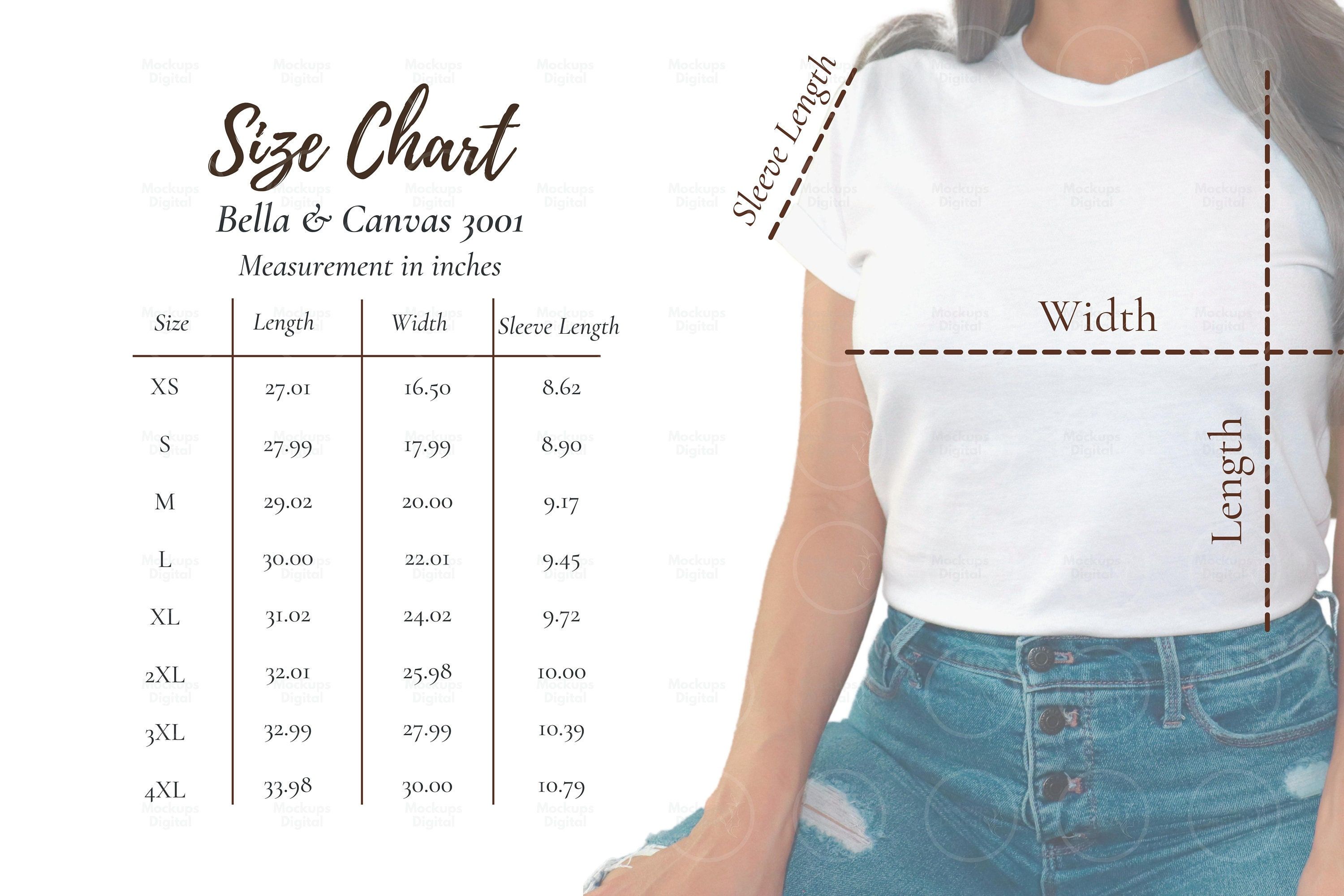 Bella Canvas 3001 Size Chart, Bella and Canvas 3001 Size Chart, Size - Size Chart For Us Polo Assn