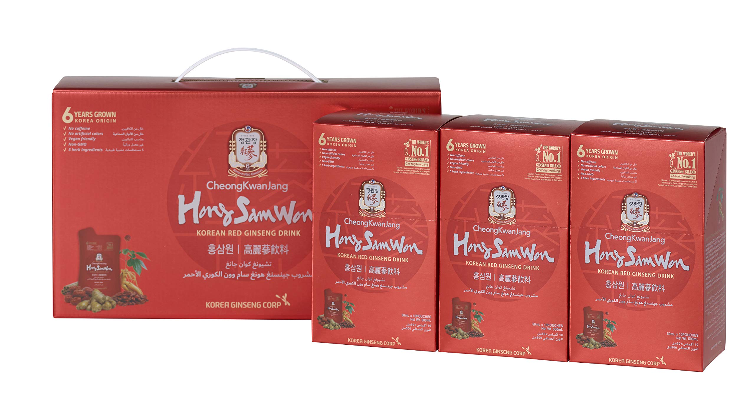 Buy CheongKwanJang [Hong Sam Won] | Korean Red Ginseng Drink | Set of 3 - Cheong Kwan Jang Hong Sam Won