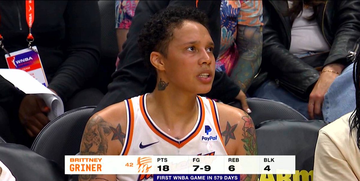 ClutchPoints on Twitter: "Brittney Griner in her first WNBA game in 579 - How Tall Is Brittney Griner? WNBA Icon’s Height And Career