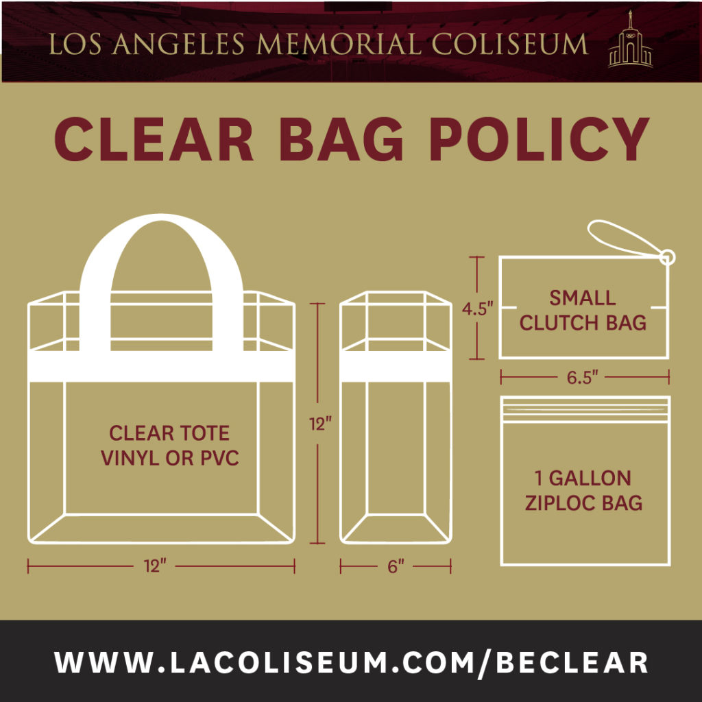 Coliseum Bag Policy - Los Angeles Coliseum - Freeman Coliseum Bag Policy: Security Check And Bag Size Limits