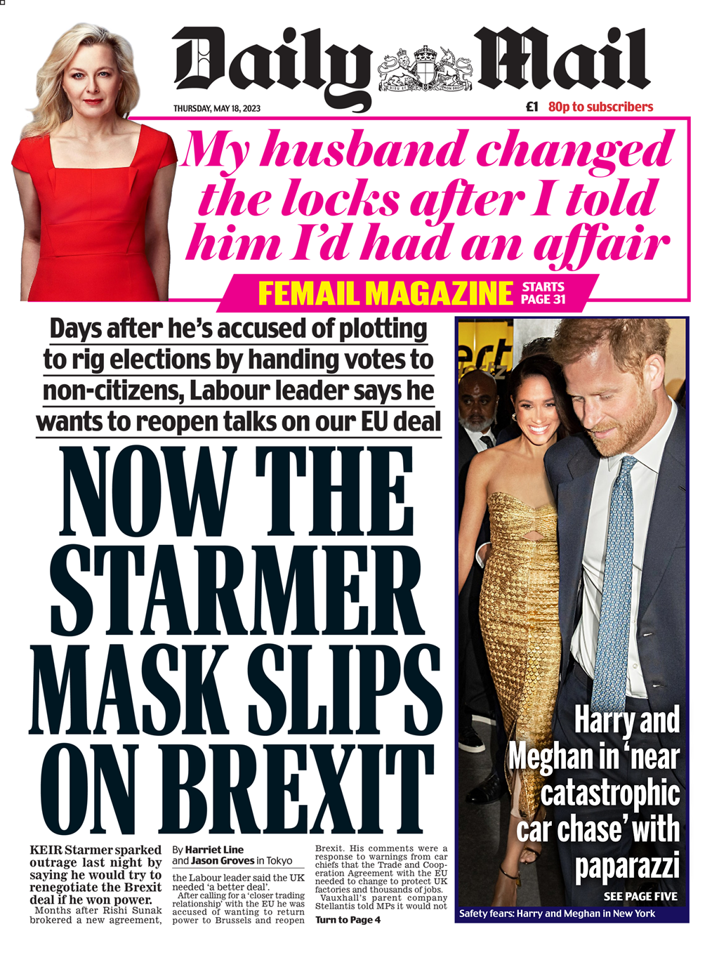 Daily Mail Daily Mail Newspaper 1st June 2018 Aidan Turner Poldark - Daily Vitamins For Men In 30s