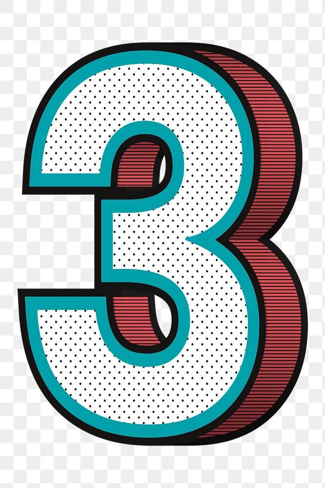 Download free png of Number 3 png isometric halftone effect typography - 3 In 1 Expandable Luggage Bag