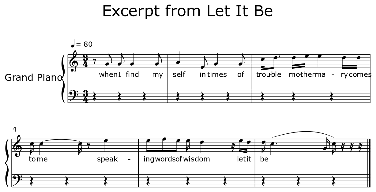 Let It Be Sheet Music Free