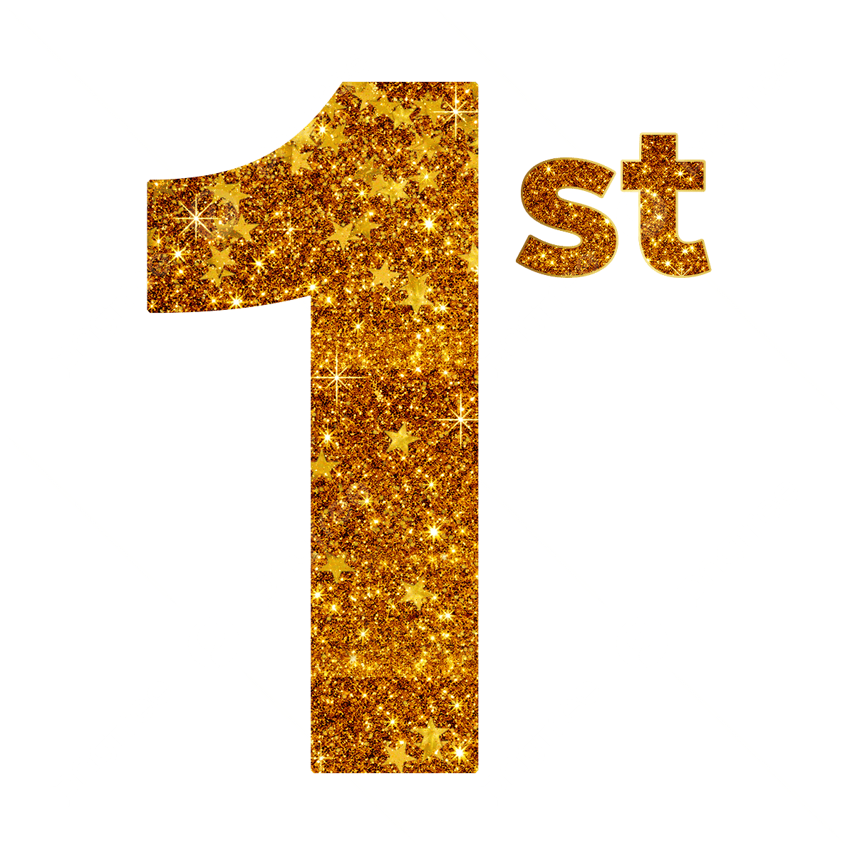 Gold Glitter Number First Shiny Sparkling Golden Vector, Golden Number - First Bank Of Ohio In Tiffin