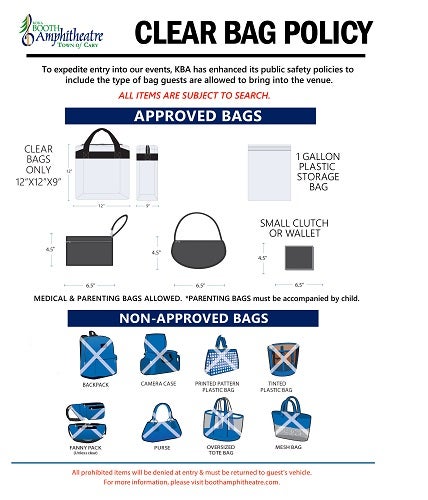 Health & Safety | Koka Booth Amphitheatre Official Site - Newport Music Hall Bag Policy: Concert Night Bag Size Rules
