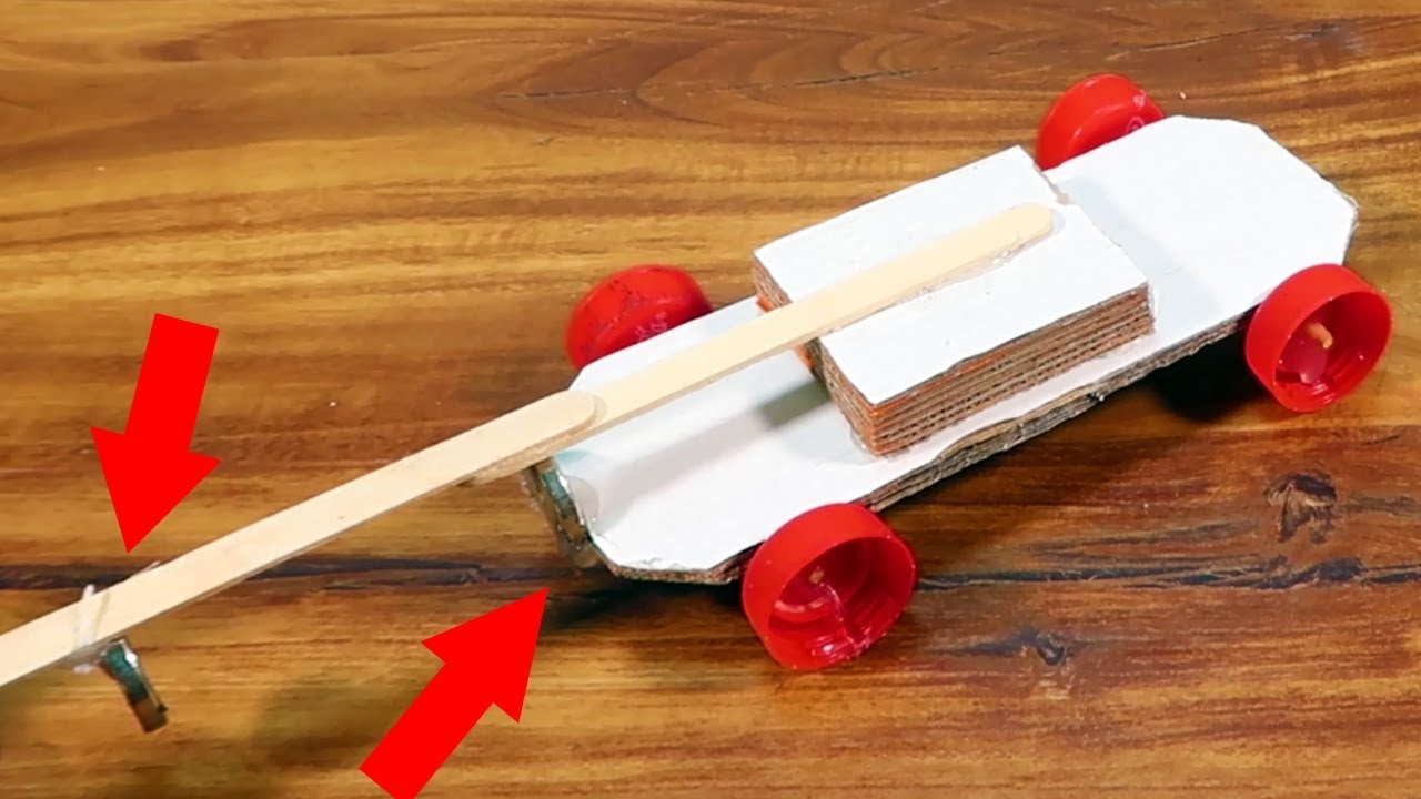 How To Make A Magnet Powered Vehicle - YouTube - Magnetic Wind Up Key For Car