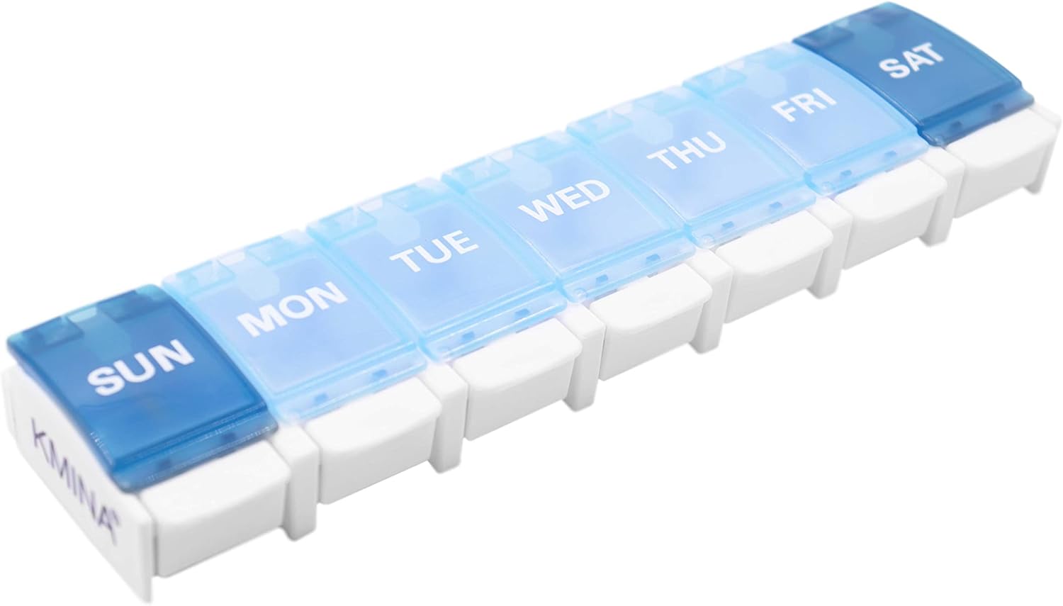 KMINA - Pill Boxes 7 Day 1 Times a Day, Weekly Pill Organiser Morning - Pill Organizer 6 Times A Day