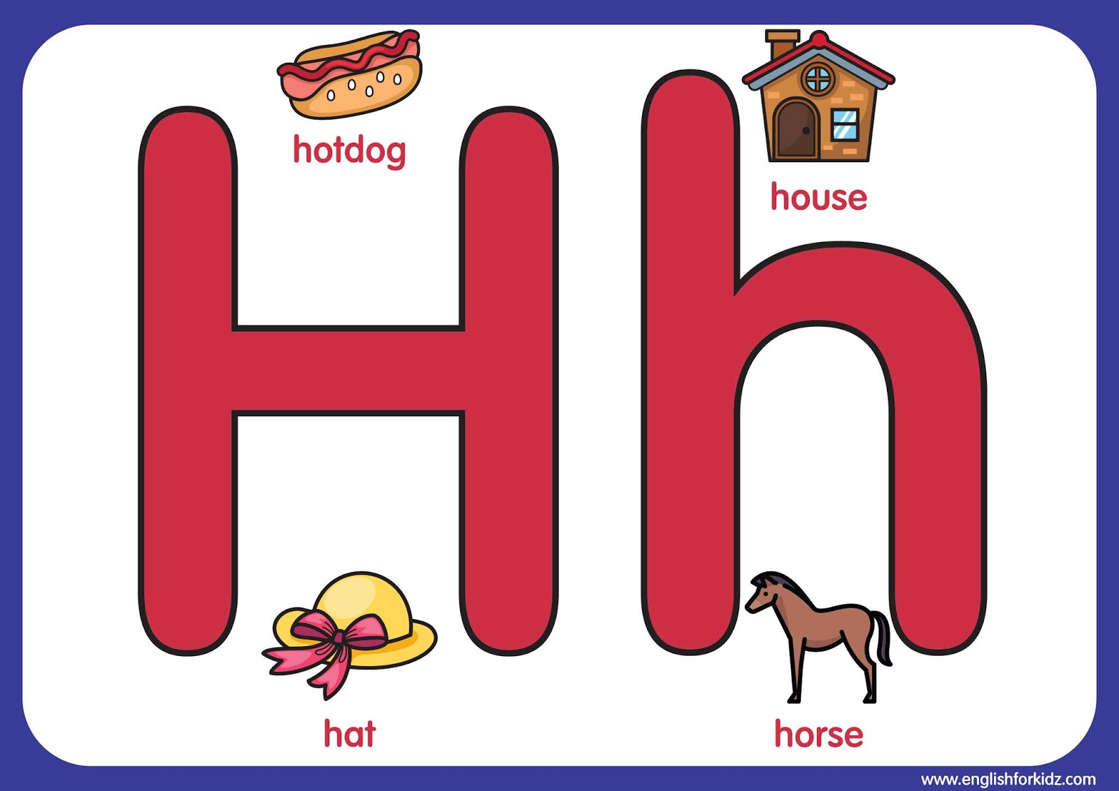Letter H Printables - H And R Block Holiday Advance