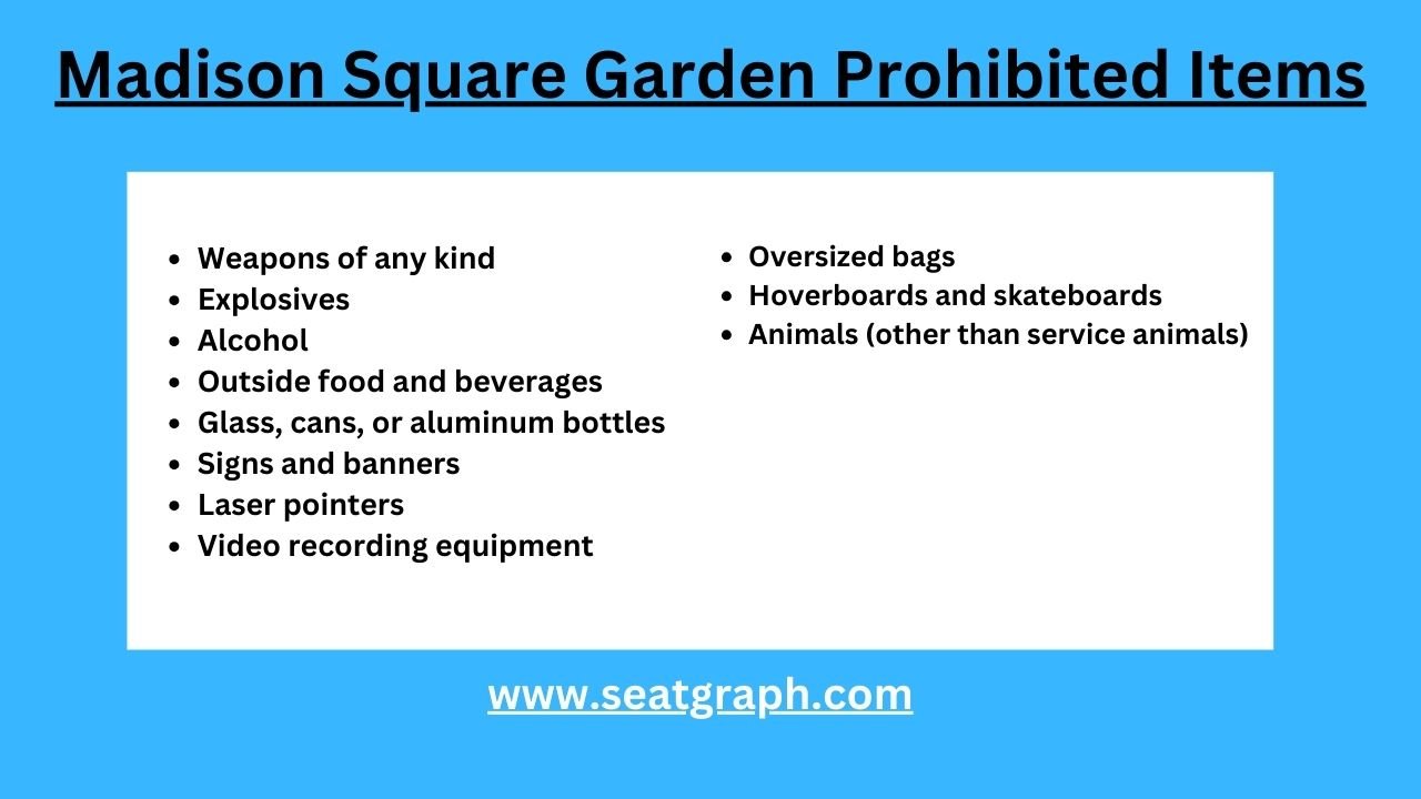 Madison Square Garden Bag Policy: Permitted and Prohibited Items - Madison Square Garden Bag Policy: Entry Rules And Size Limits
