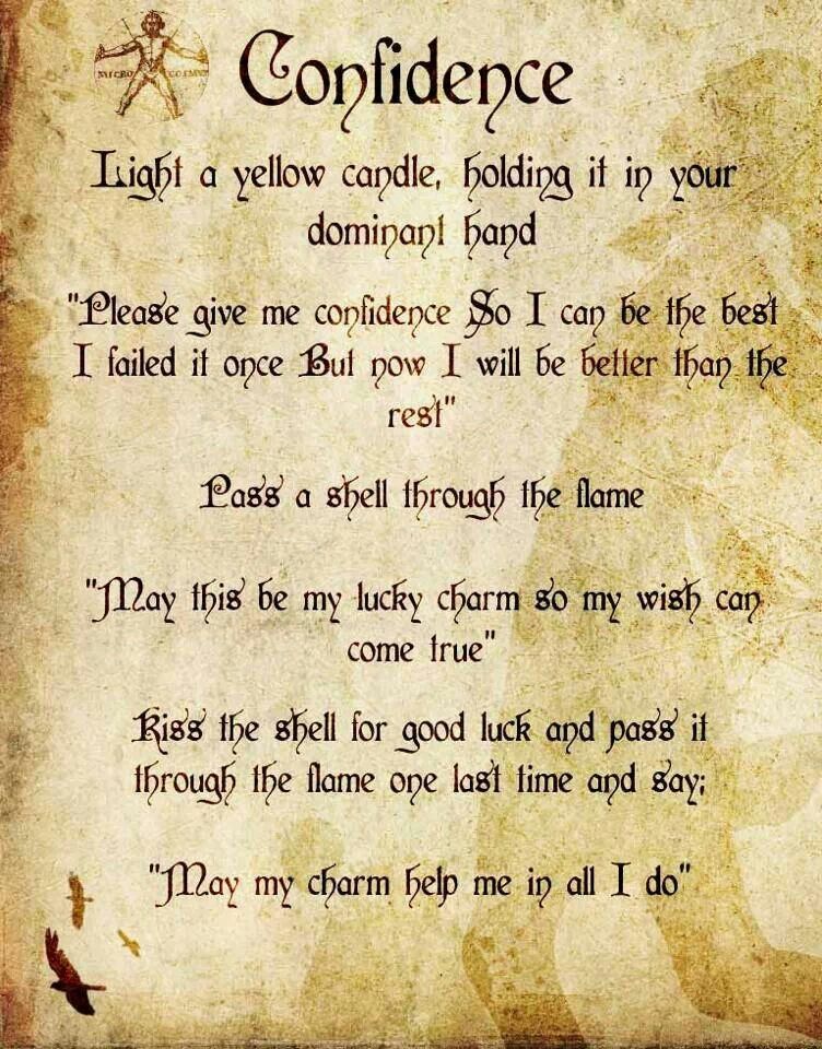 Magick Spells: Confidence #Spell. Witchcraft Spell Books, Wiccan Spell - Spells To Bring Back A Lover