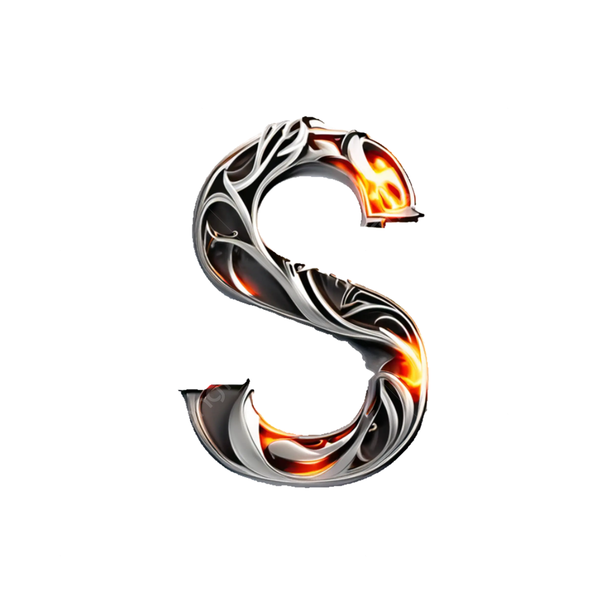 Metallic Text With Fire Effect S Alphabet A To Z Letters, S Font, S - S&p 500 Ex Magnificent 7 Etf
