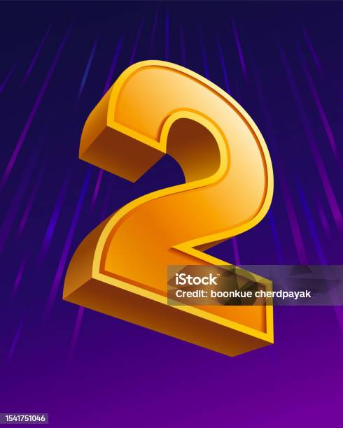 Number 2 In A 3d Look Up View Stock Illustration - Download Image Now - 2 Litre Pepsi On Sale Near Me