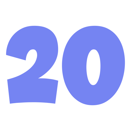 Number 20 - Free education icons - 20 Vol Vs 30 Vol Developer