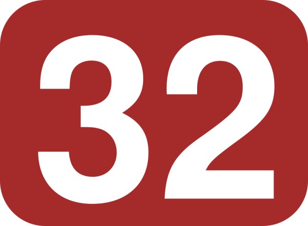 Number 32 - Free Picture of the Number Thirty Two - 32 Inch Tv Black Friday Sale
