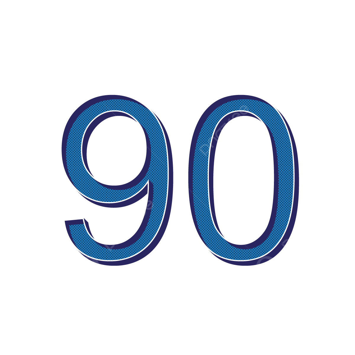 Number 90 Clipart - 90 Days From October 14 2024