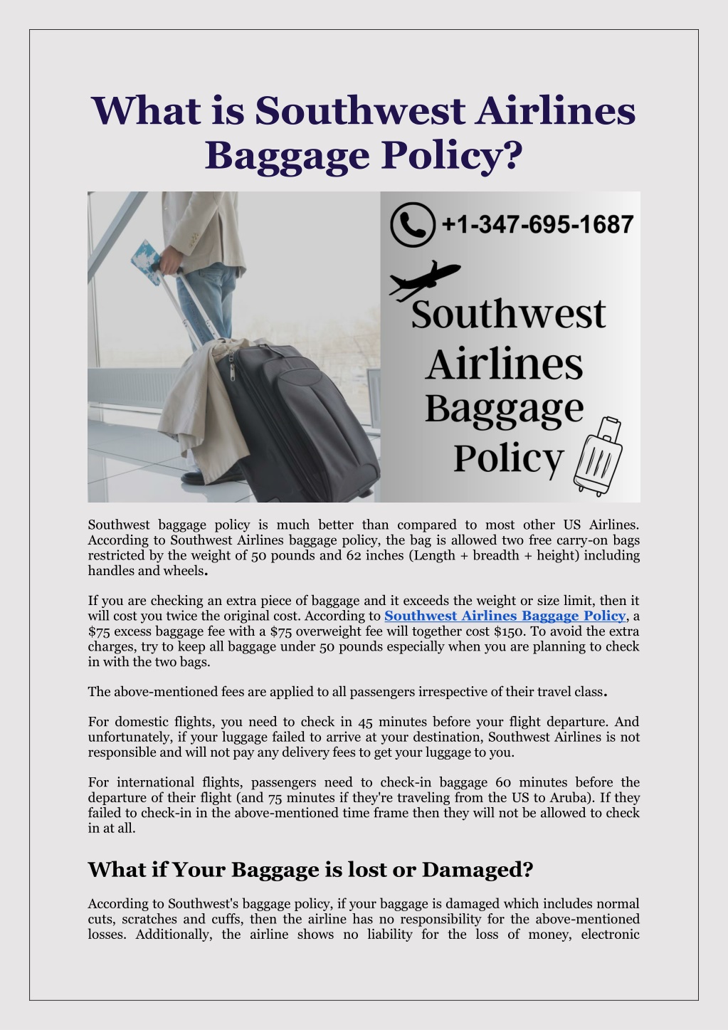 PPT - What is Southwest Airlines Baggage Policy? PowerPoint - Southwest Baggage Policy Change: What Travelers Need To Know