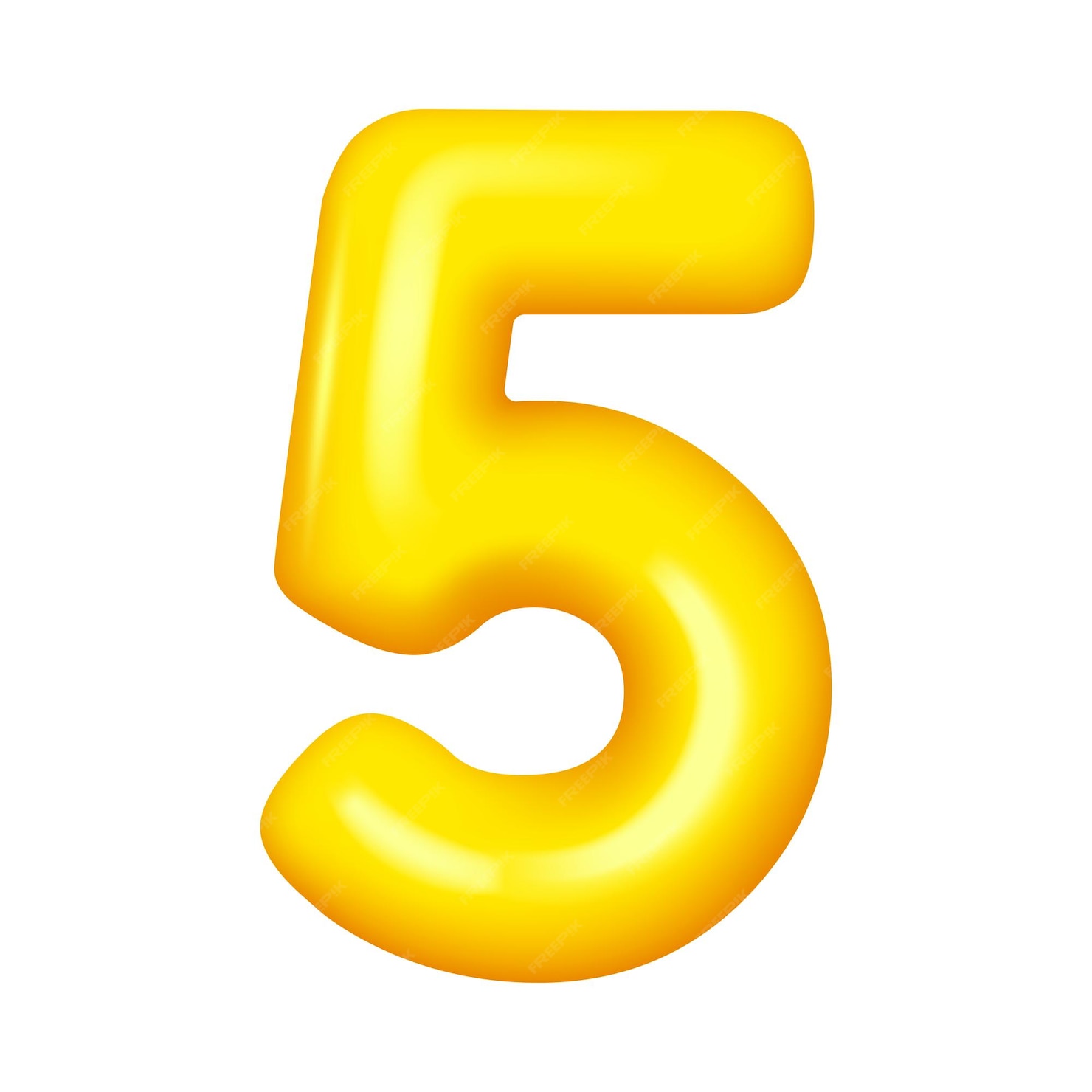 Premium Vector | Number five numeral fifth yellow glossy balloon - 5 X 7 Picture Frames In Bulk