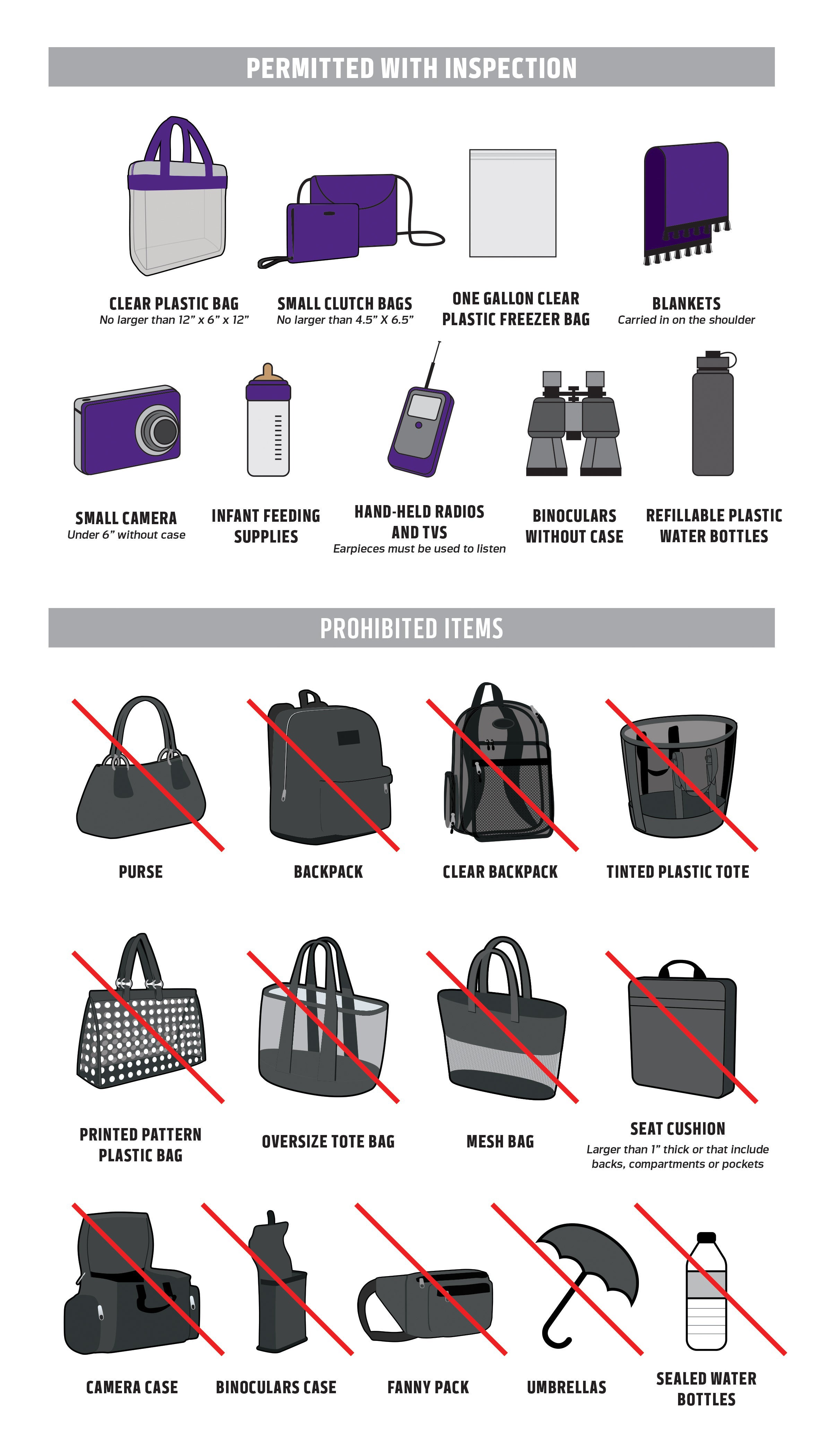 Safety & Clear Bag Policy | U.S. Bank Stadium - US Bank Stadium Bag Policy: Updated Rules For 2025 Events