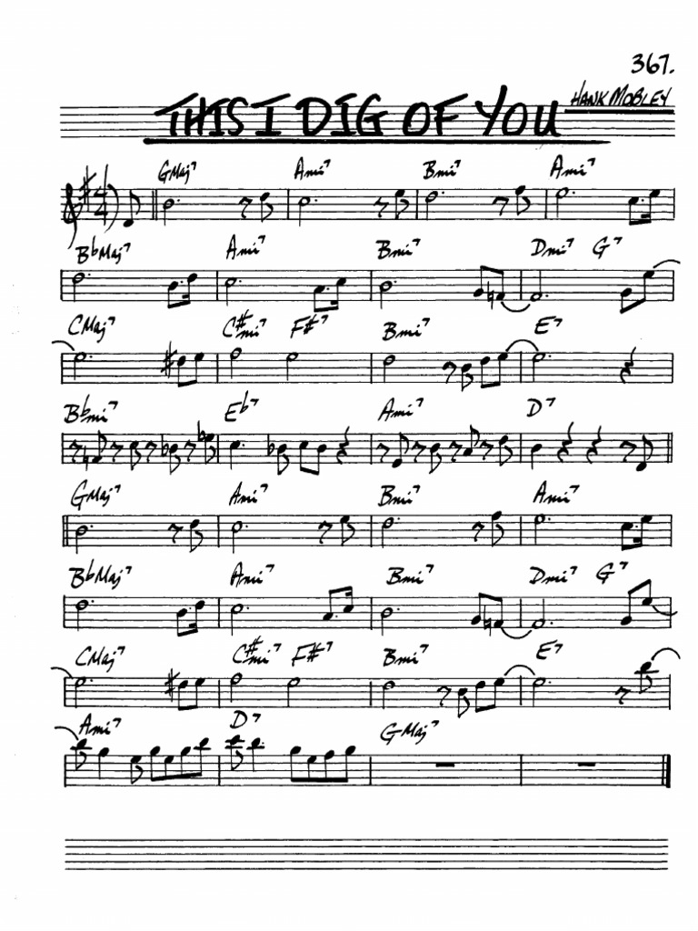 This I Dig of You Alto Sax - This I Dig Of You Lead Sheet