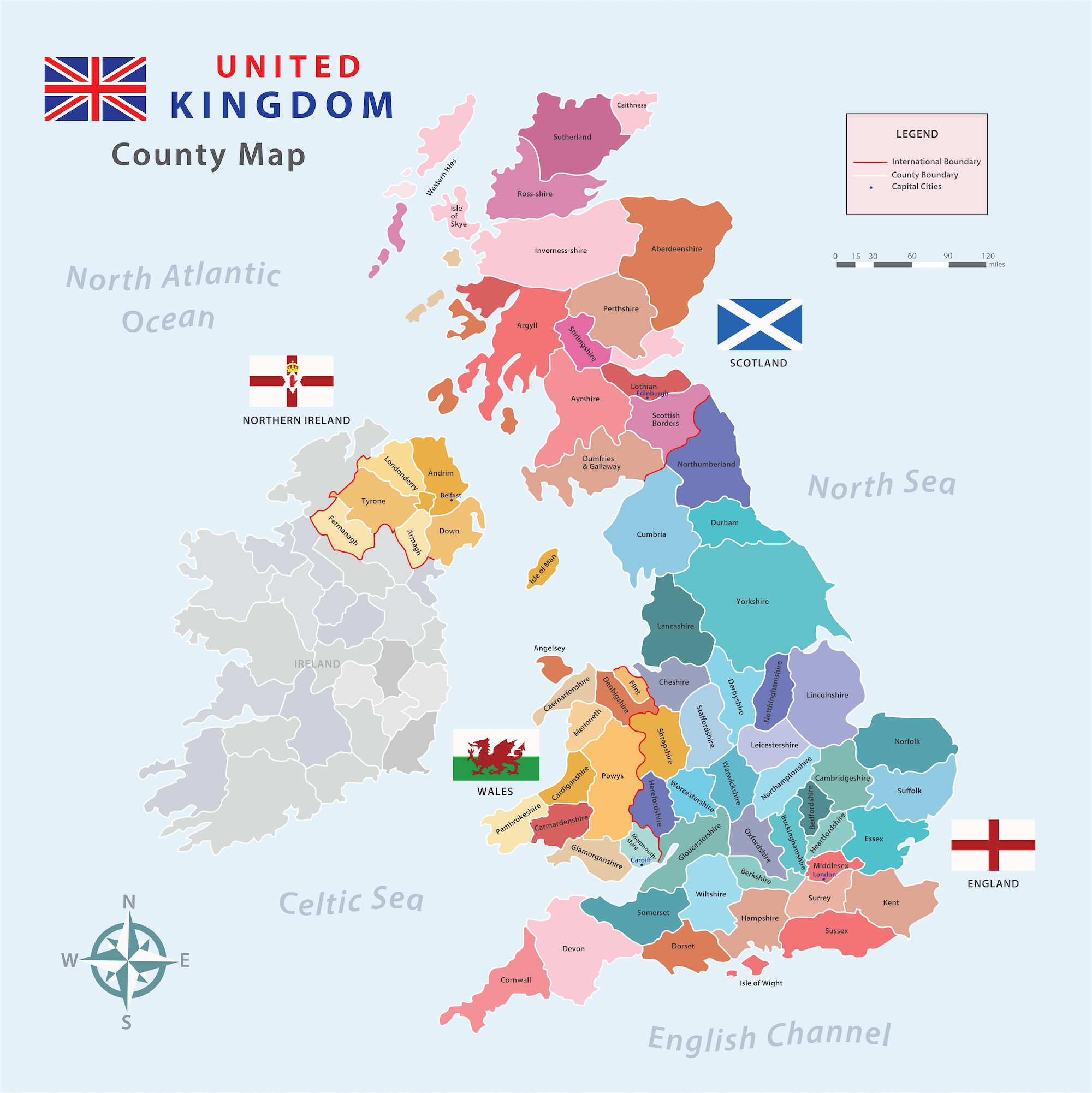 UK Counties Breakdown With Map | Classical Finance - County Line Rd House For Sale