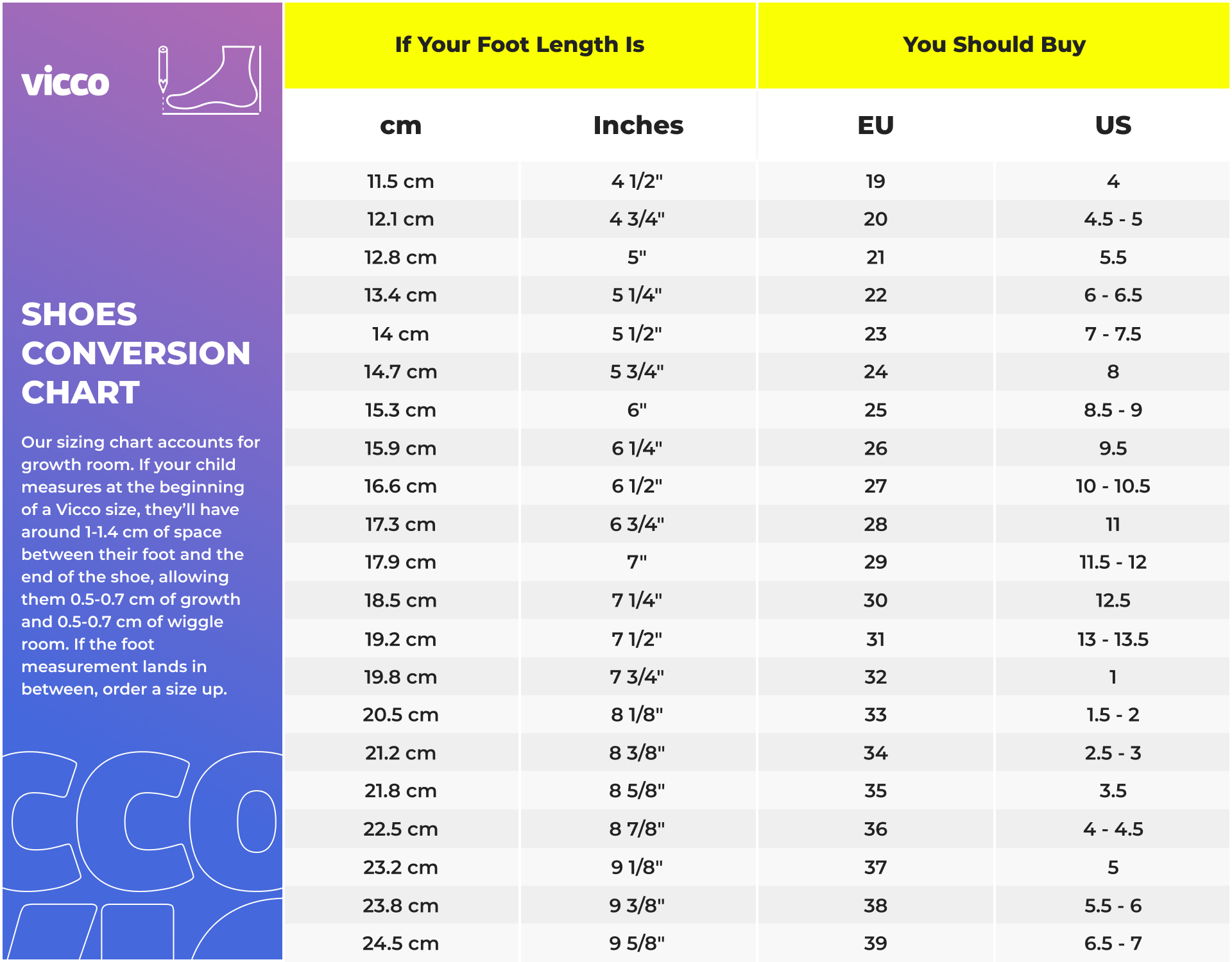 Vicco Size Chart - Size Chart For Us Polo Assn