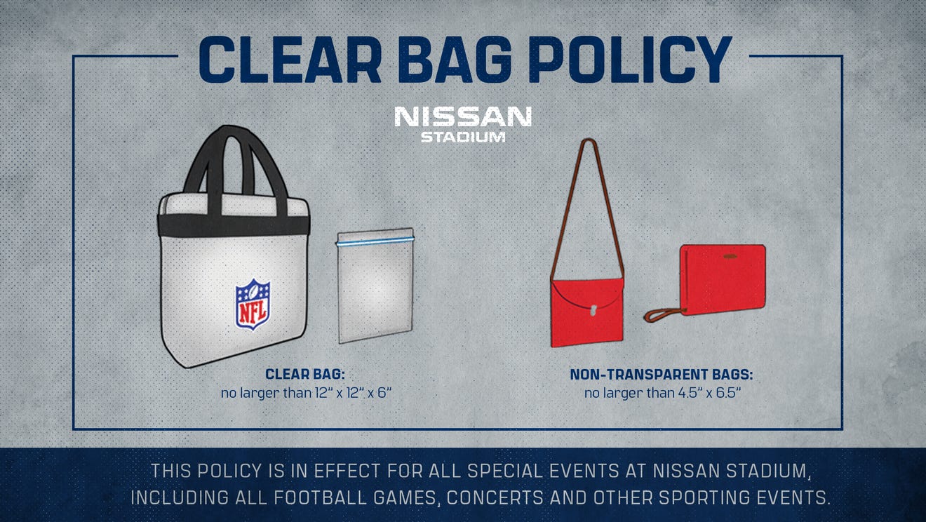 What are Nissan Stadium's bag policy and purse rules? - Nissan Stadium Bag Policy For Concerts: What You Can And Can’t Bring