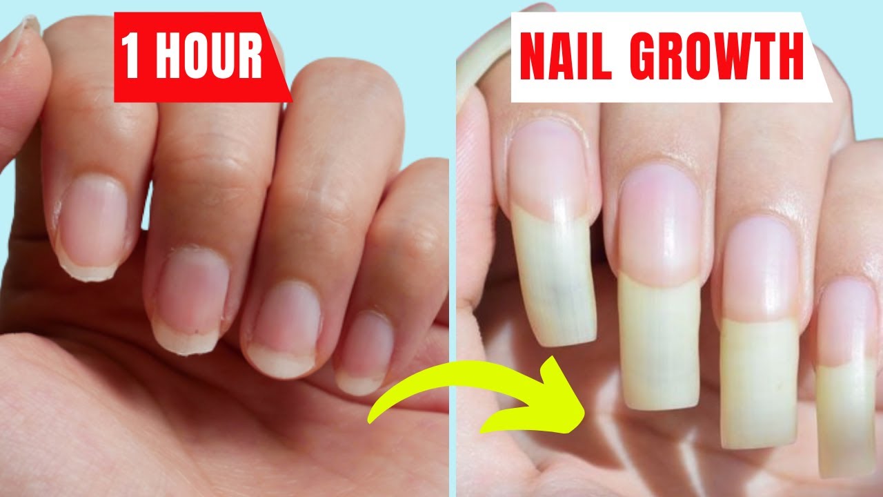 1 Hour Nail Growth Challenge | How to grow Nails Fast | Fast Nail - How Fast Do Nails Grow In A Week