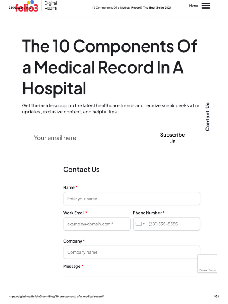 The Medical Record Should Be Released Only With A