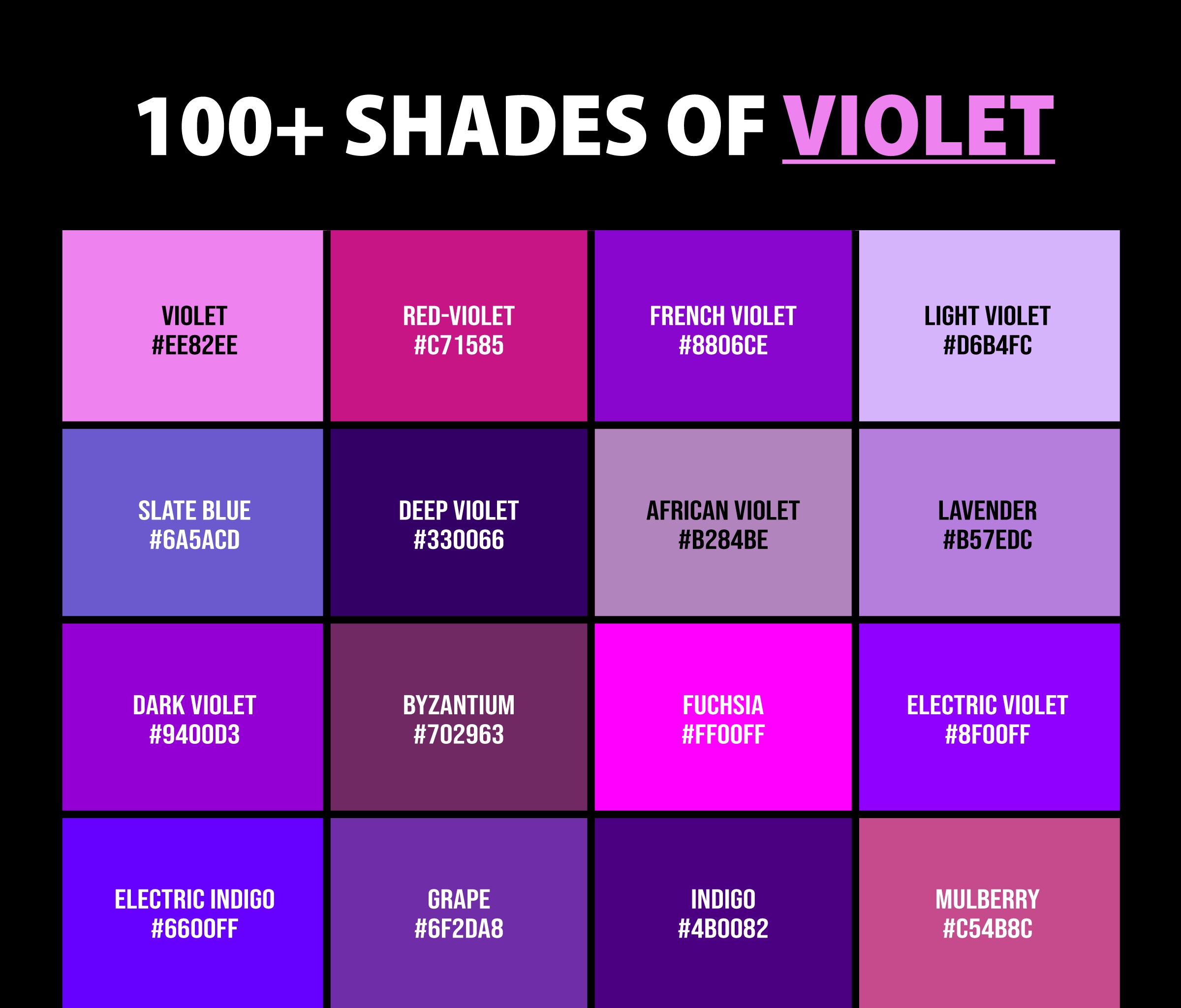 100+ Shades of Violet Color (Names, HEX, RGB & CMYK Codes - Purple Peel Exploit Reviews And Complaints