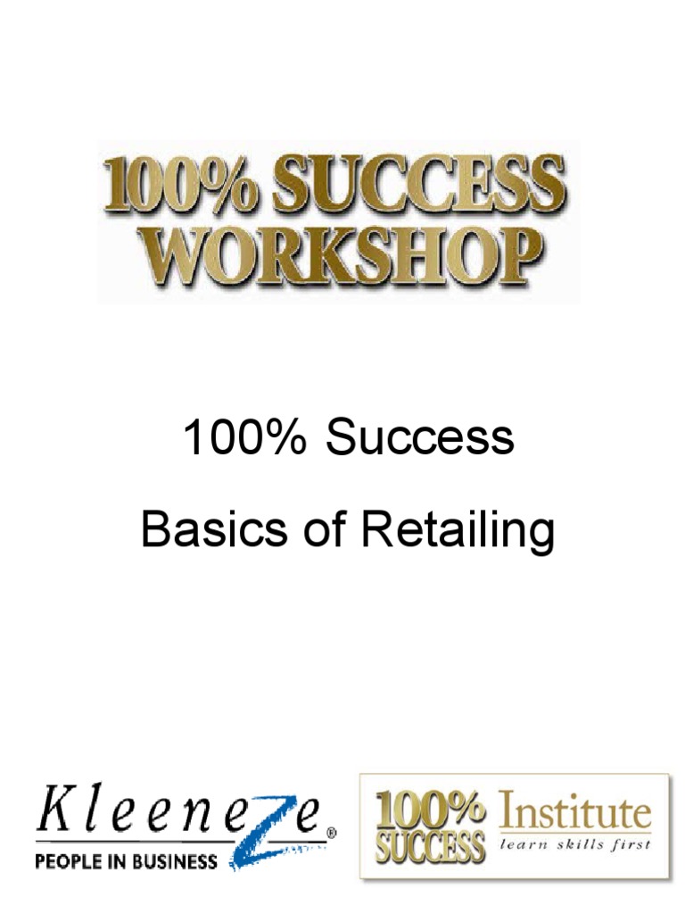 100% Success Basics of Retailing | PDF | Retail | Expense - What Is Not A Step To Successful Retailing