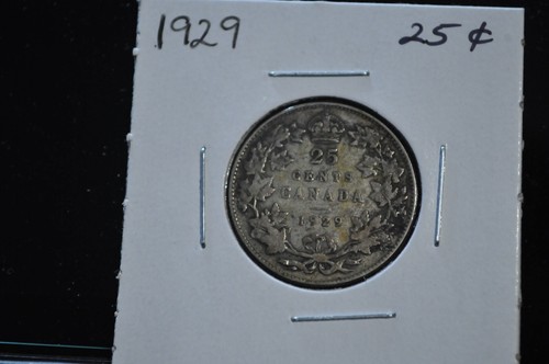 1929 Canadian Silver Twenty five 25 Cents Quarter | eBay - How Much Is A 1925 Quarter Worth