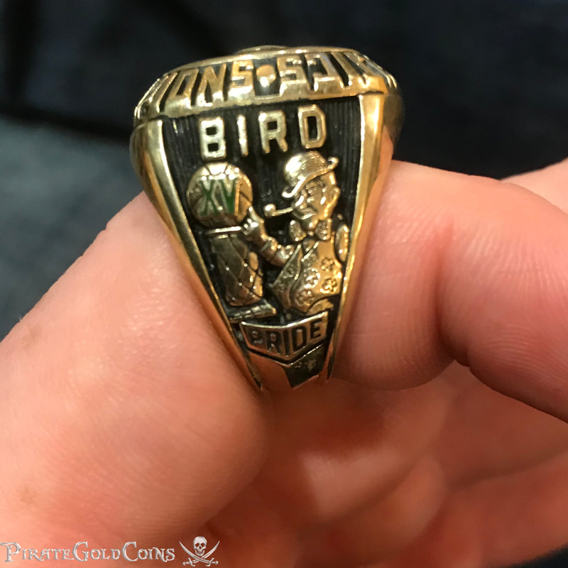 1984 Diamond Celtics Championship Ring "Larry Bird" - Pirate Gold Coins - How Much Is The Celtics Championship Ring Worth