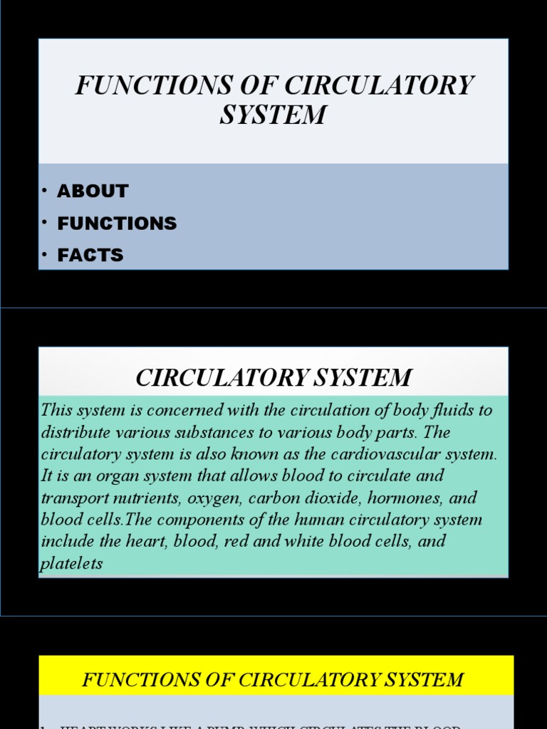 2 Functions of Circulatory System | PDF - Choose All That Are Functions Of The Circulatory System