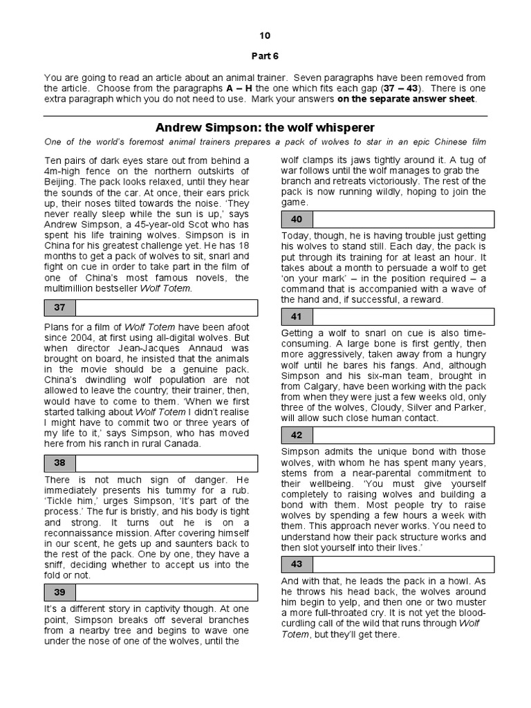 2 New Proficiency Readings | PDF | Pack (Canine) - Proficient Reading Is A Product Of Which Two Factors