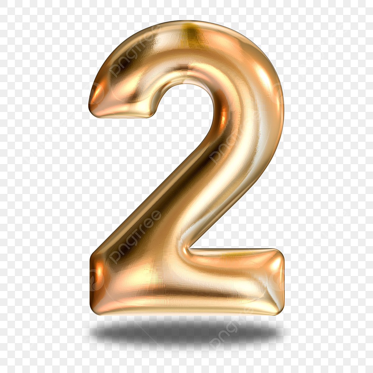 2 Number 3d PNG, Number 2 3d Golden Two, Two, Number 2, Number 3d PNG - Two Common Measures Of The Overall Level Of Prices Are
