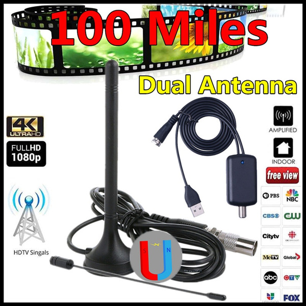 Amplified Best Indoor Tv Antenna 100 Mile Range