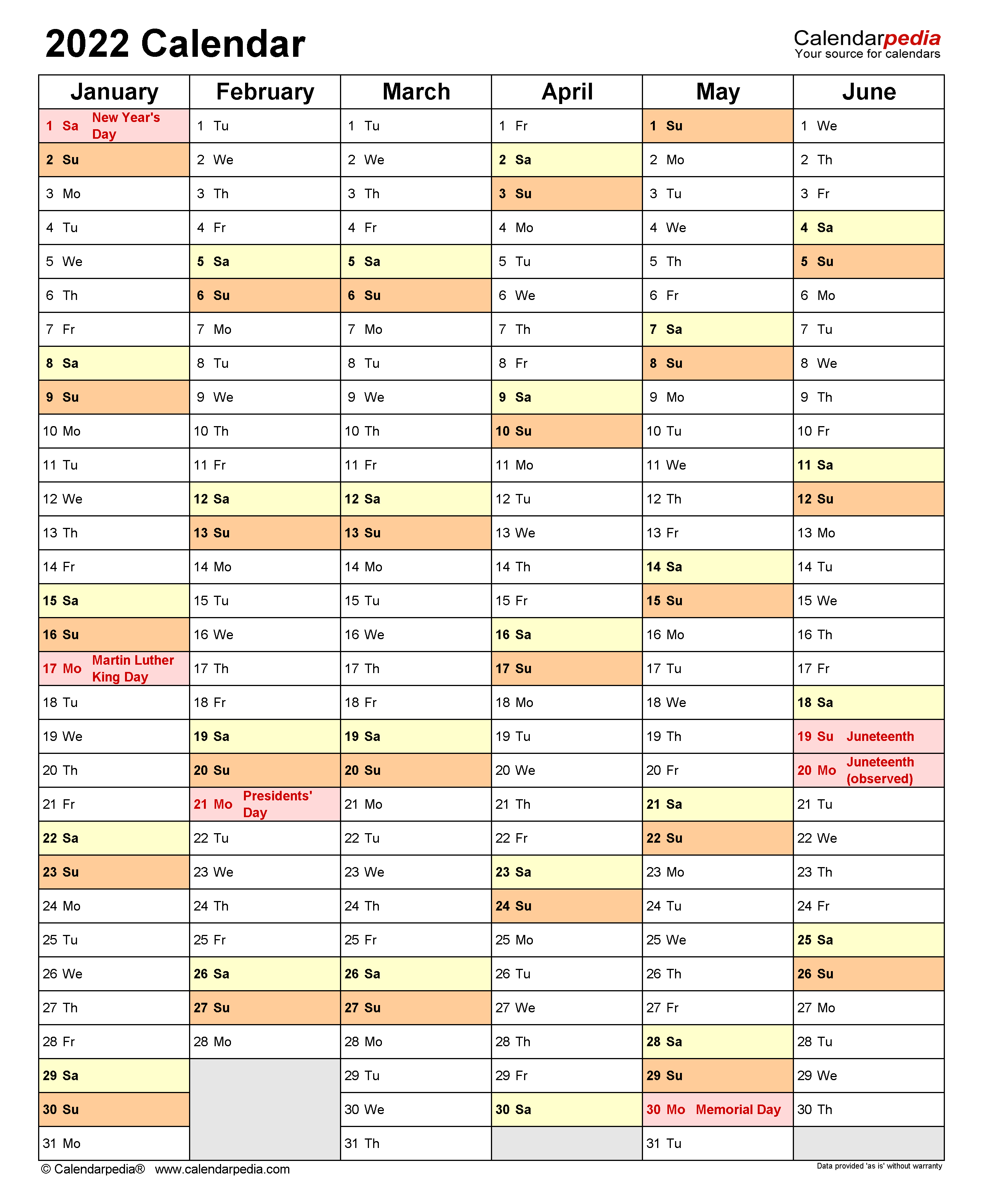 2022 Calendar Printable Free 2022 Calendar - 2022 Run For A Million Results