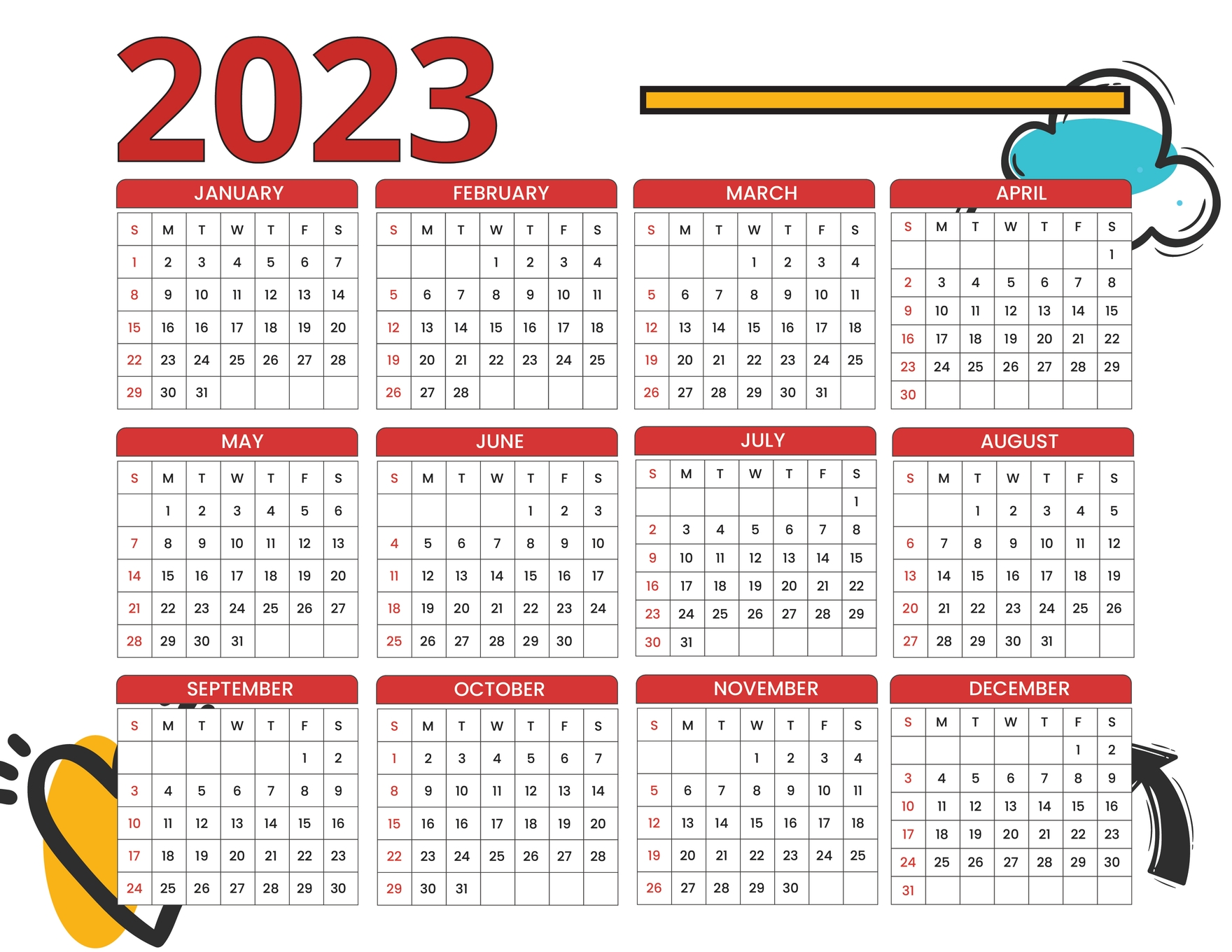 2023 printable calendar pdf or excel icalendarsnet - printable paper - 2023 Porsche 718 Cayman Gt4 Rs