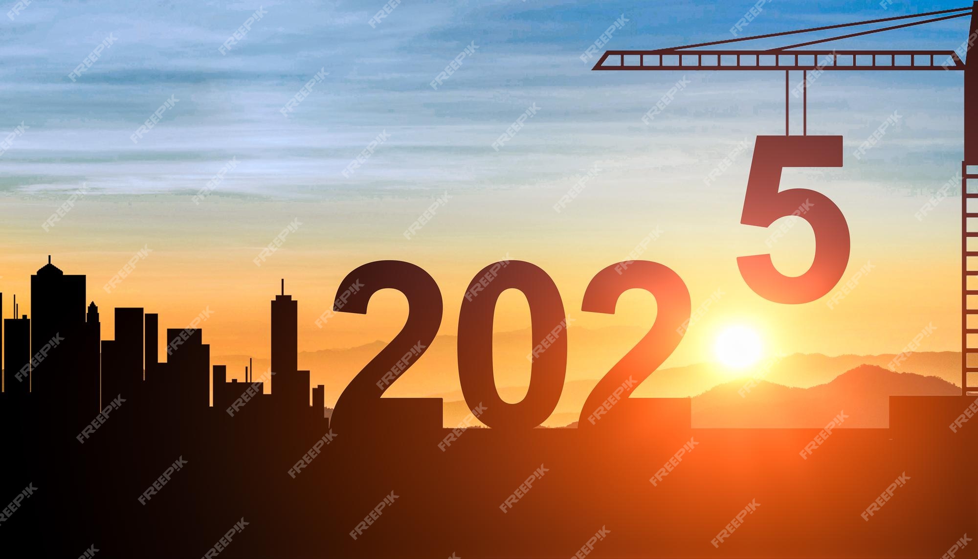 2025 ano novo 2025 guindaste de silhueta prepara-se para receber 2025 - 2025 Sparkling Days Ahead Diamond Art Calendar