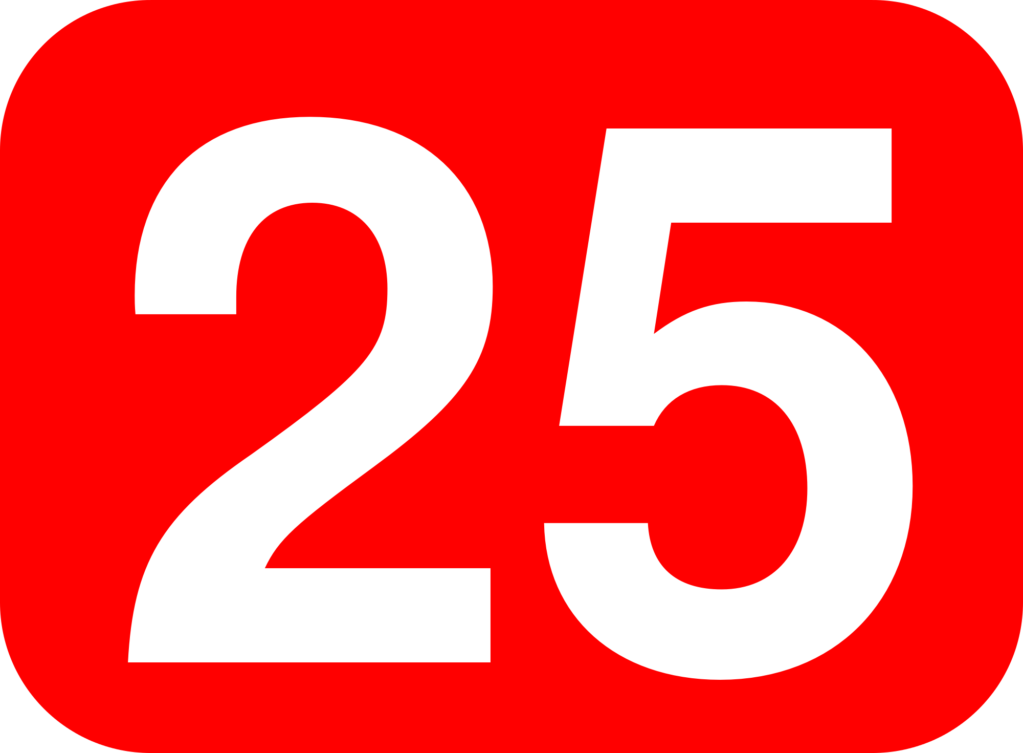 25 Number PNG Transparent Images - 25 Cents On The Dollar Meaning