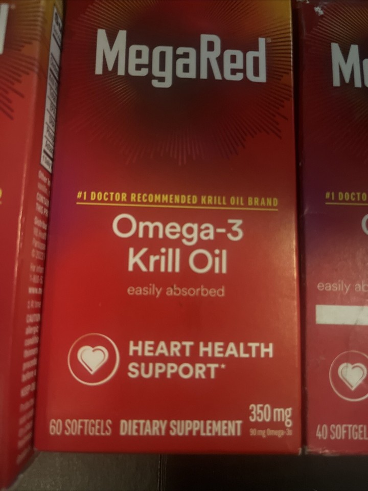 3 Schiff MegaRed Omega-3 Krill Oil, 350mg & 500mg, 120-60-40 Count EXP - Schiff Megared Omega 3 Krill Oil