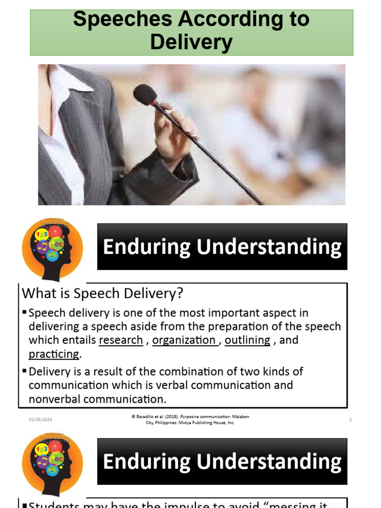 Effective Speech Delivery Should Be All Of The Following