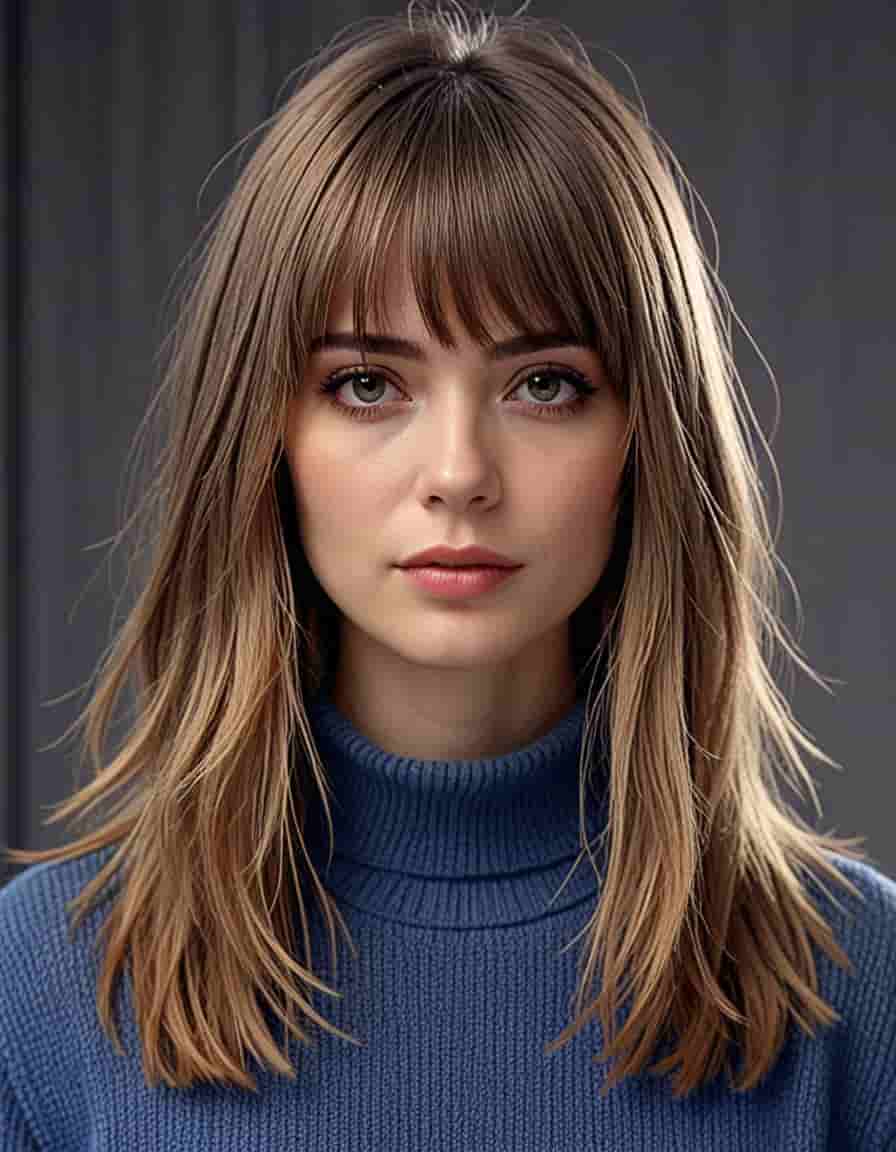 33 Stunning Layered Hair With Curtain Bangs Styles You Need To Try - Hair Salon Fort Walton Beach Fl